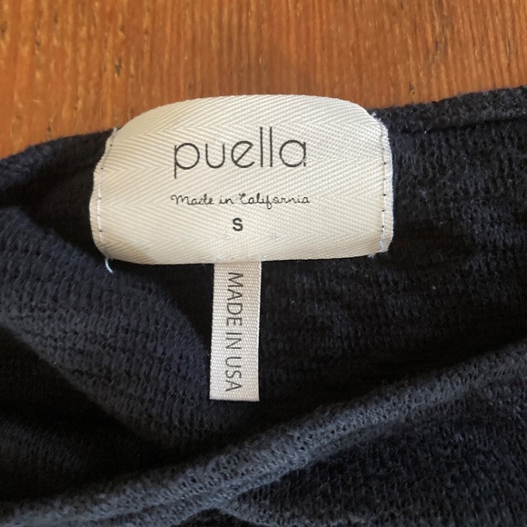 Puella Black Swing Top Size Small, Long Sleeve, Made in USA, Anthropologie - Picture 10 of 10